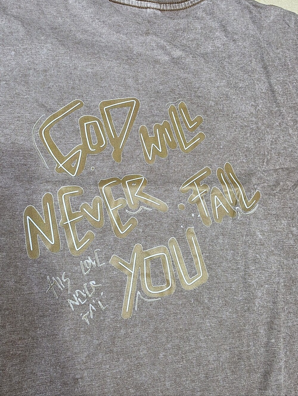 NWT Aesthetic God Will Never Fail You Mineral Wash T-Shirt M